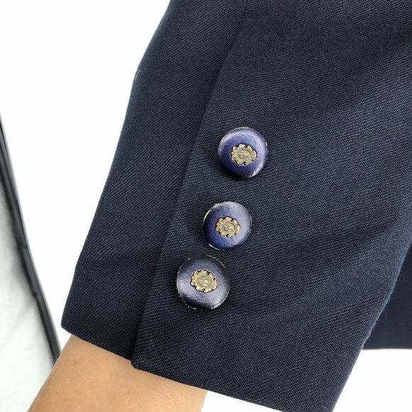 Hammer Schmidt Vintage Navy Button Up Blazer Wool size 40 = L - Picture 7 of 15